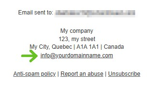 Email footer
